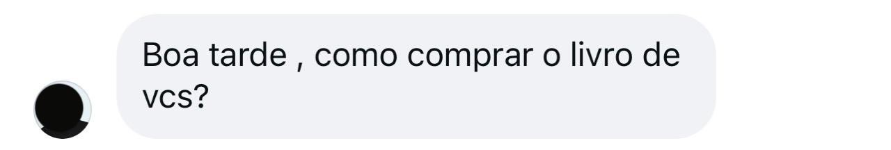 Print de mensagem de leitor pedindo o livro