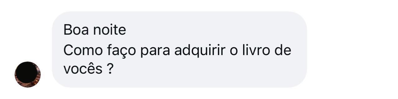 Print de mensagem de leitor pedindo o livro